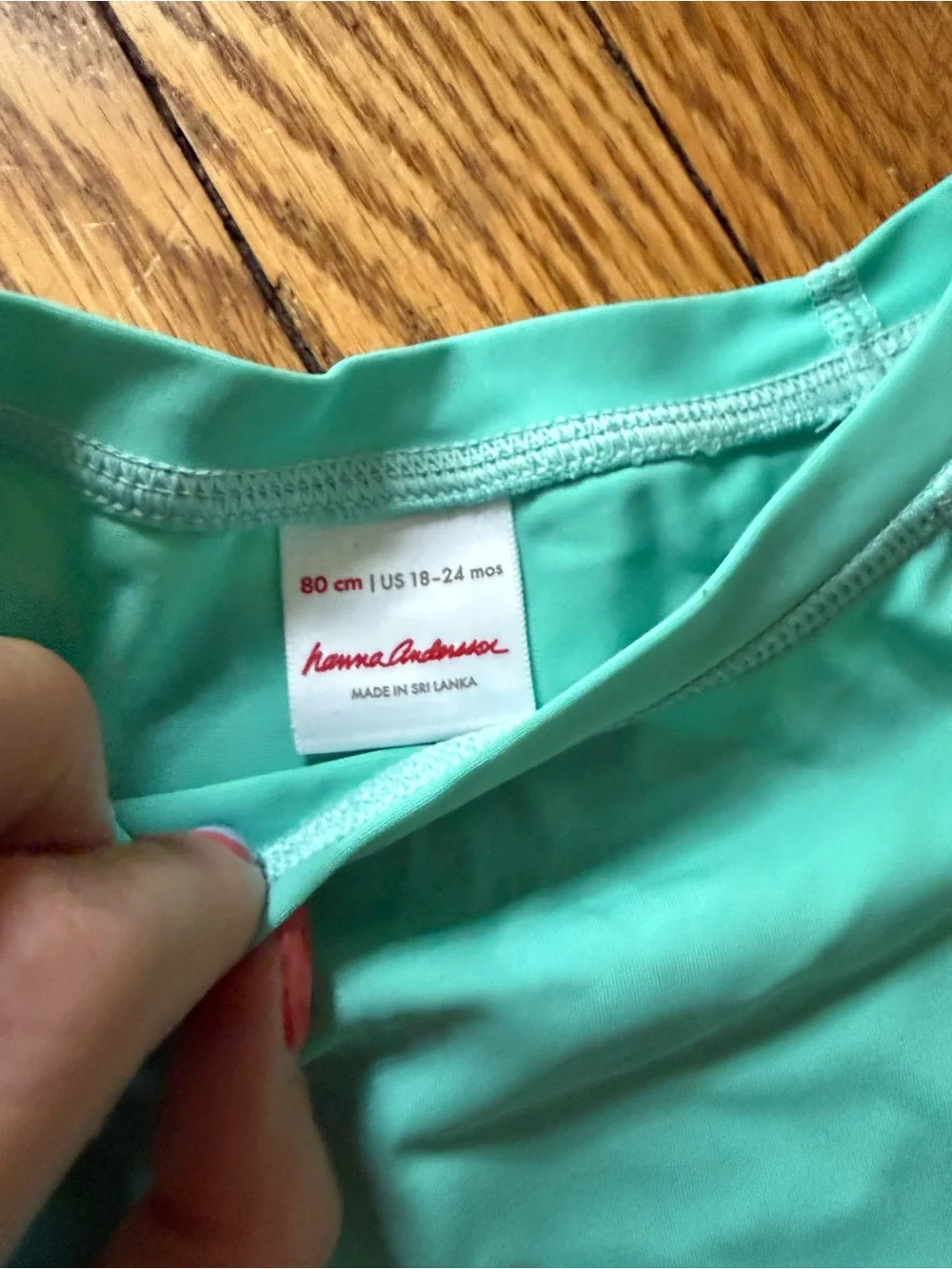 Hanna Andersson Teal Rash Guard - Size 2